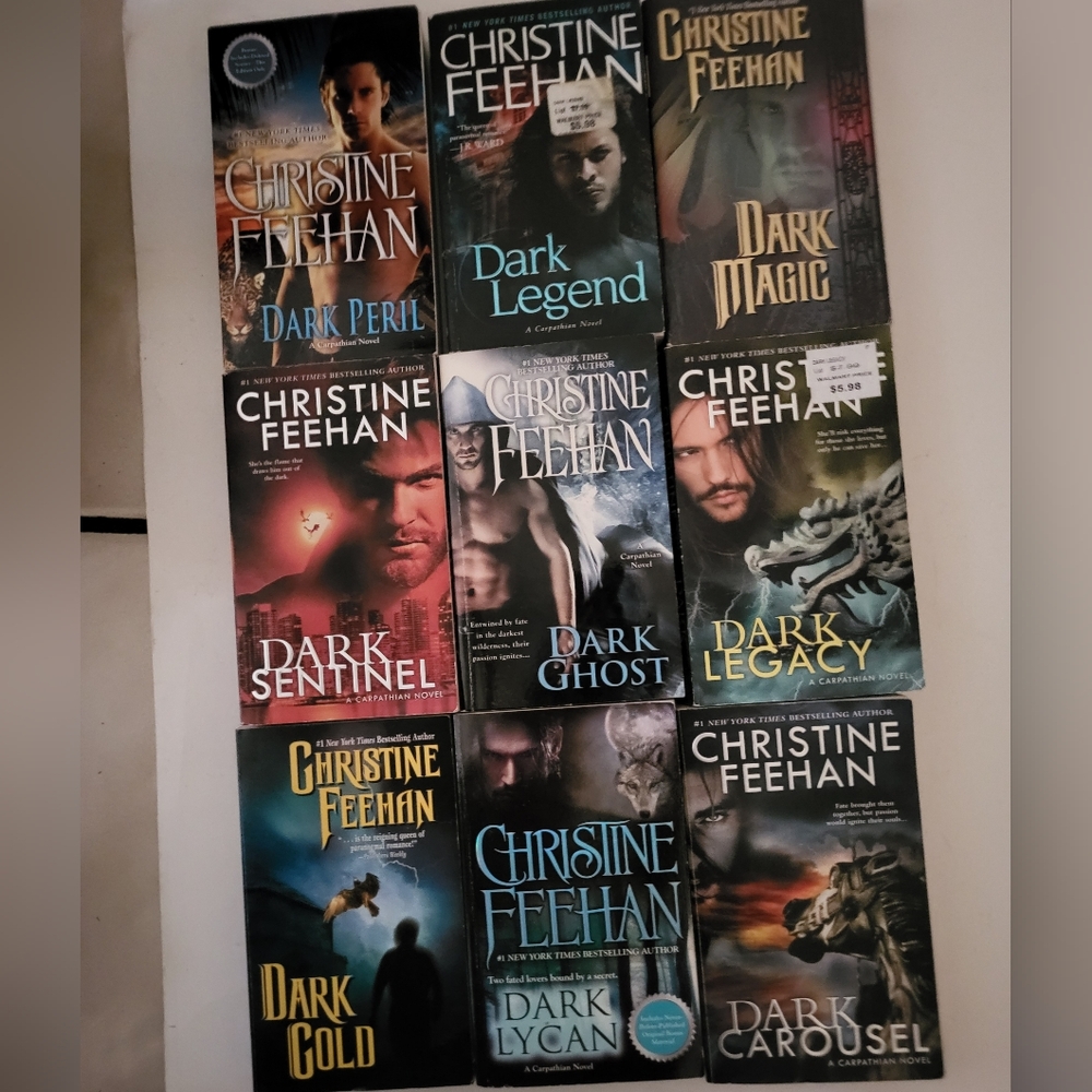 Carpathian Novel series Paranormal Romance Novels Christine Feehan Lot Of 9 PB